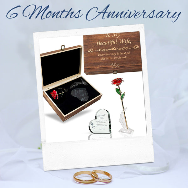 Women Gift 6 Month Anniversary Jewelry For Wifegirlfriend 6 Month