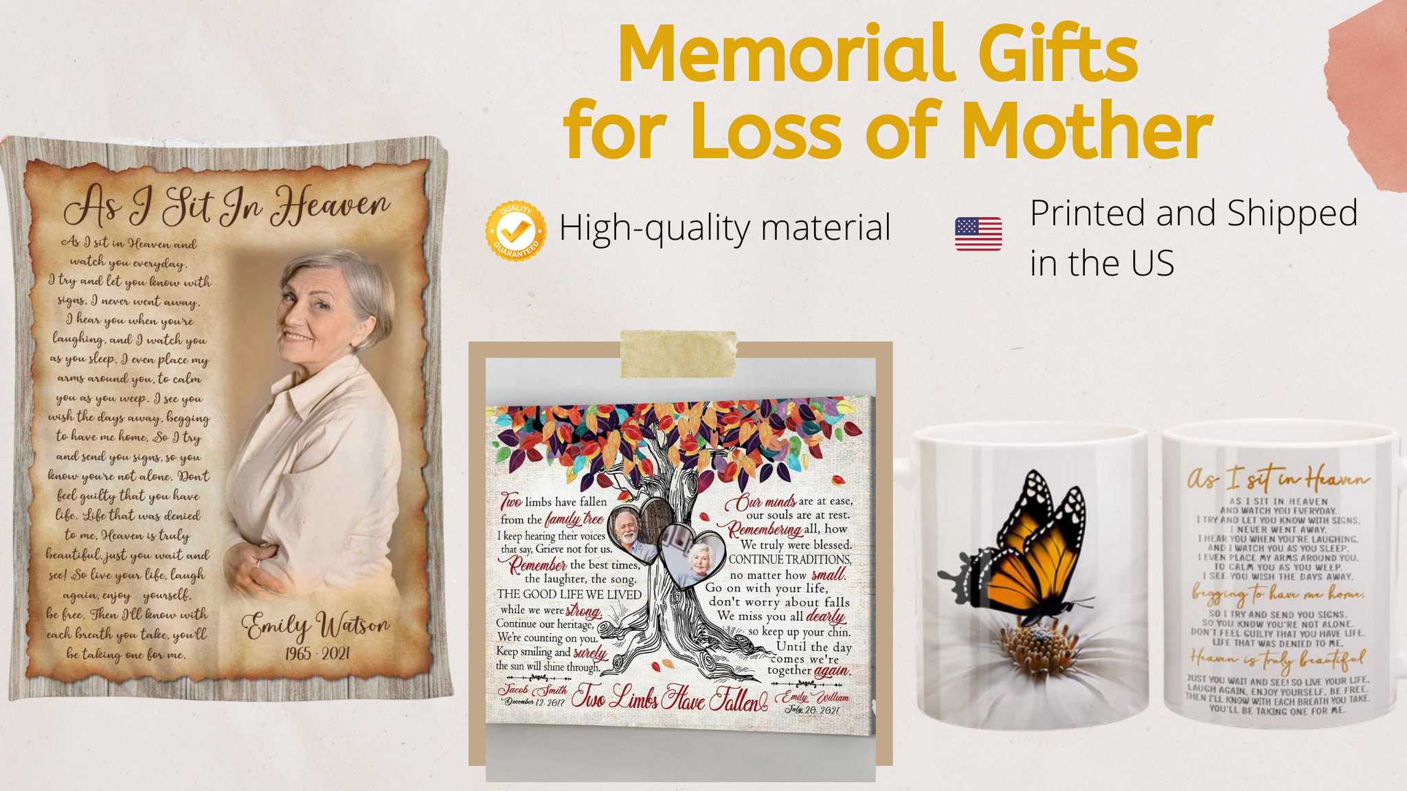 personalized memorial gifts for loss of mother, memorial gifts for loss of father, memorial gifts for loss of mother