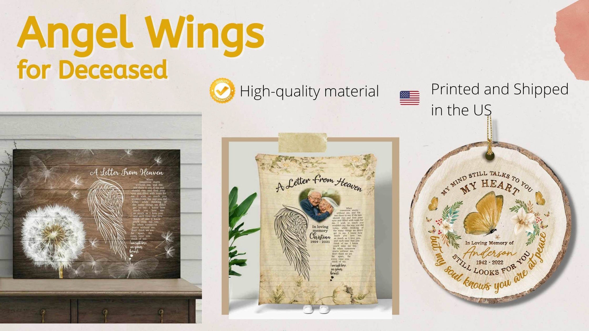 angel wings for deceased, memorial pictures with wings