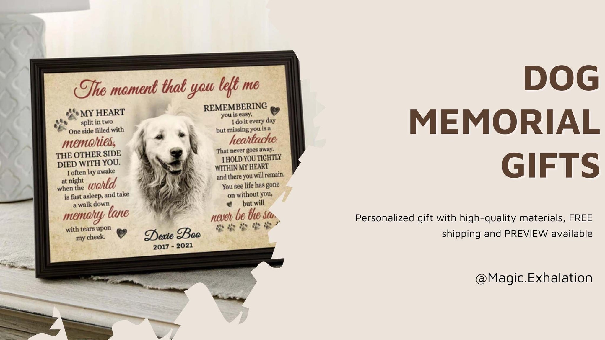 dog memorial gifts, memorial gifts pets