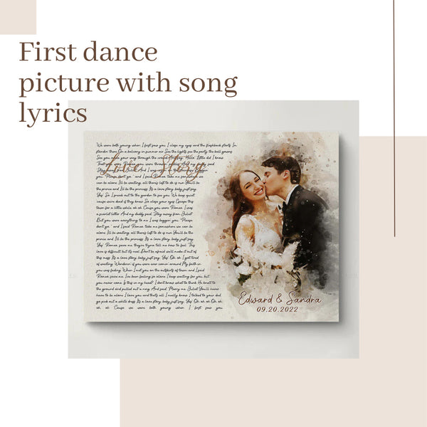  first dance picture with song lyrics