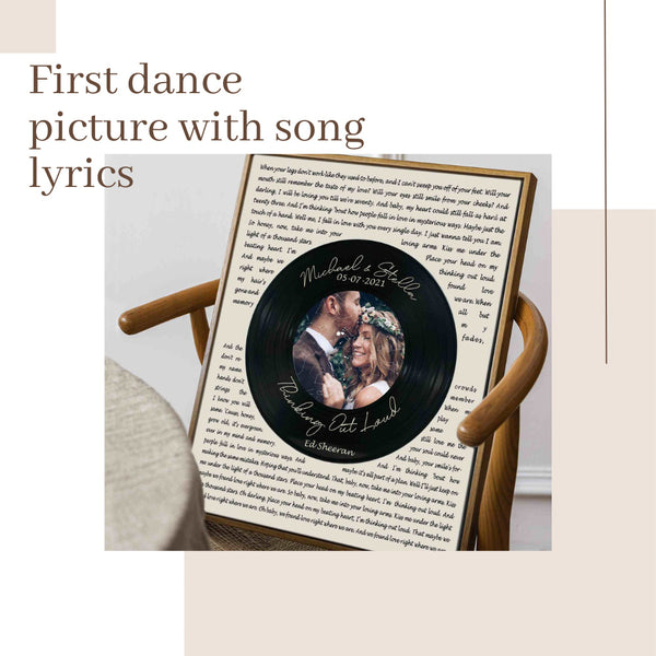first dance picture with song lyrics