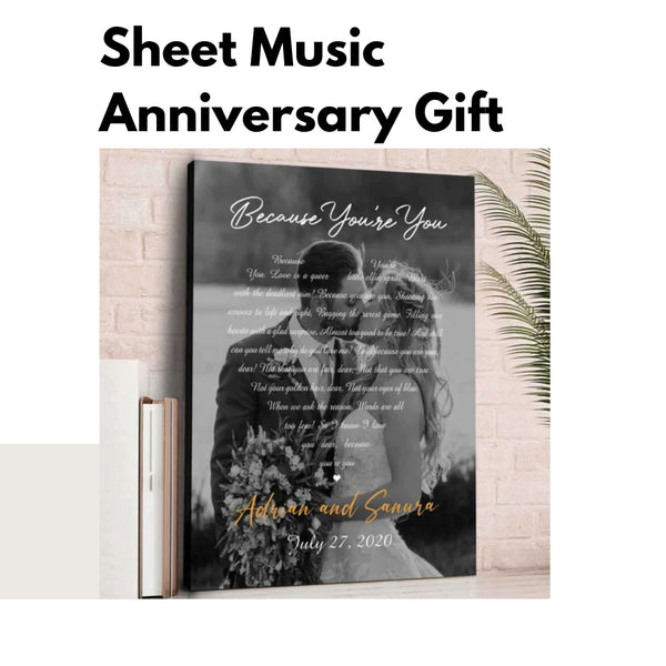 sheet music anniversary gift