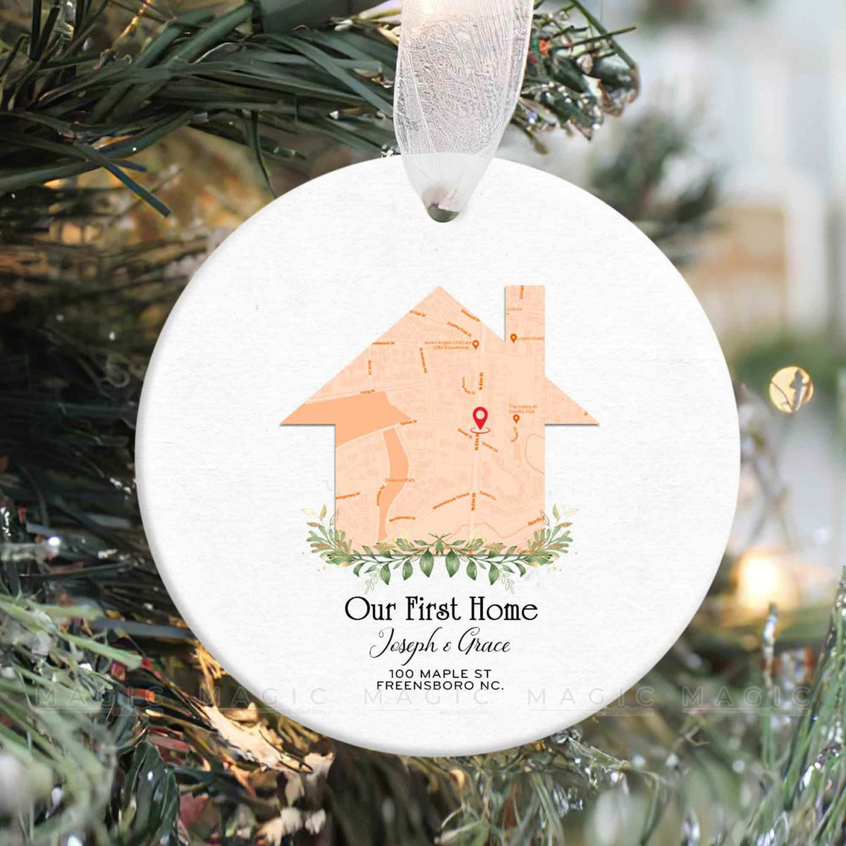 First Christmas In Our New Home Ornament, New home ornaments 2022, Personalized New Home 