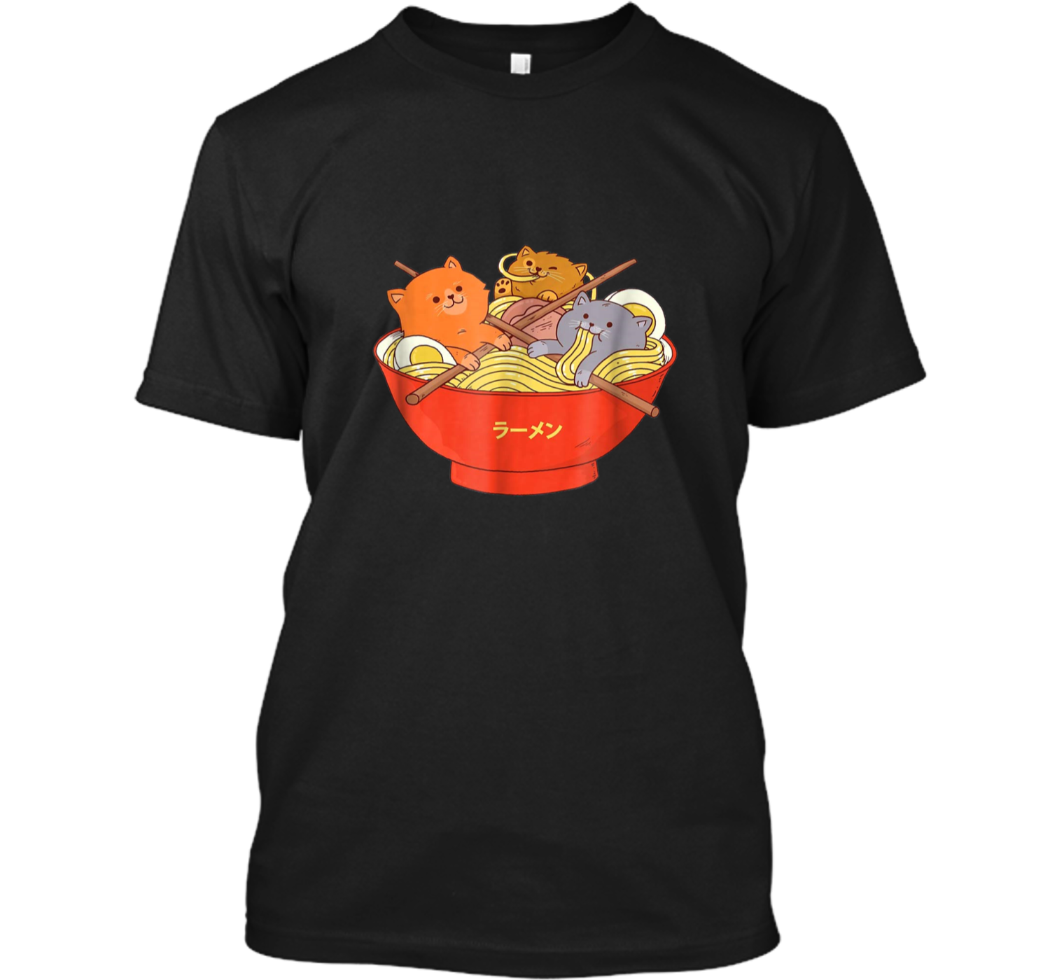 Kawaii Anime Cat Japanese Ramen Noodles Gift Custom Ultra Cotton