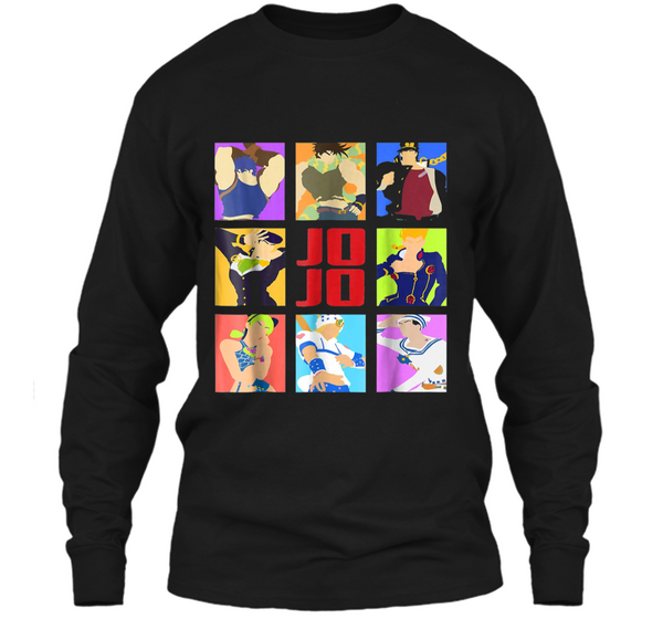 Jojo S Bizarre Adventure Heroes Ls Ultra Cotton Tshirt Ls Ultra Cotton Tshirt Pin My Tees - jojo t shirt roblox drone fest