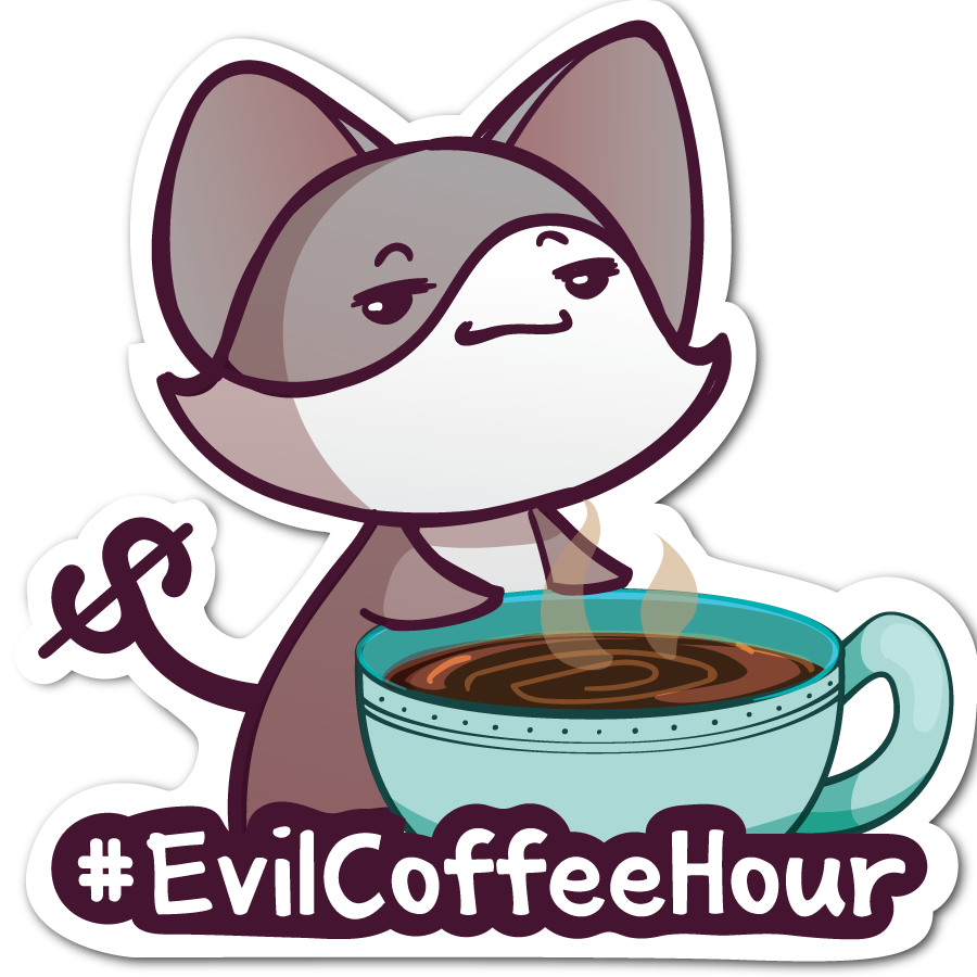 Evil Coffee Hour Vinyl Sticker Bekyoot