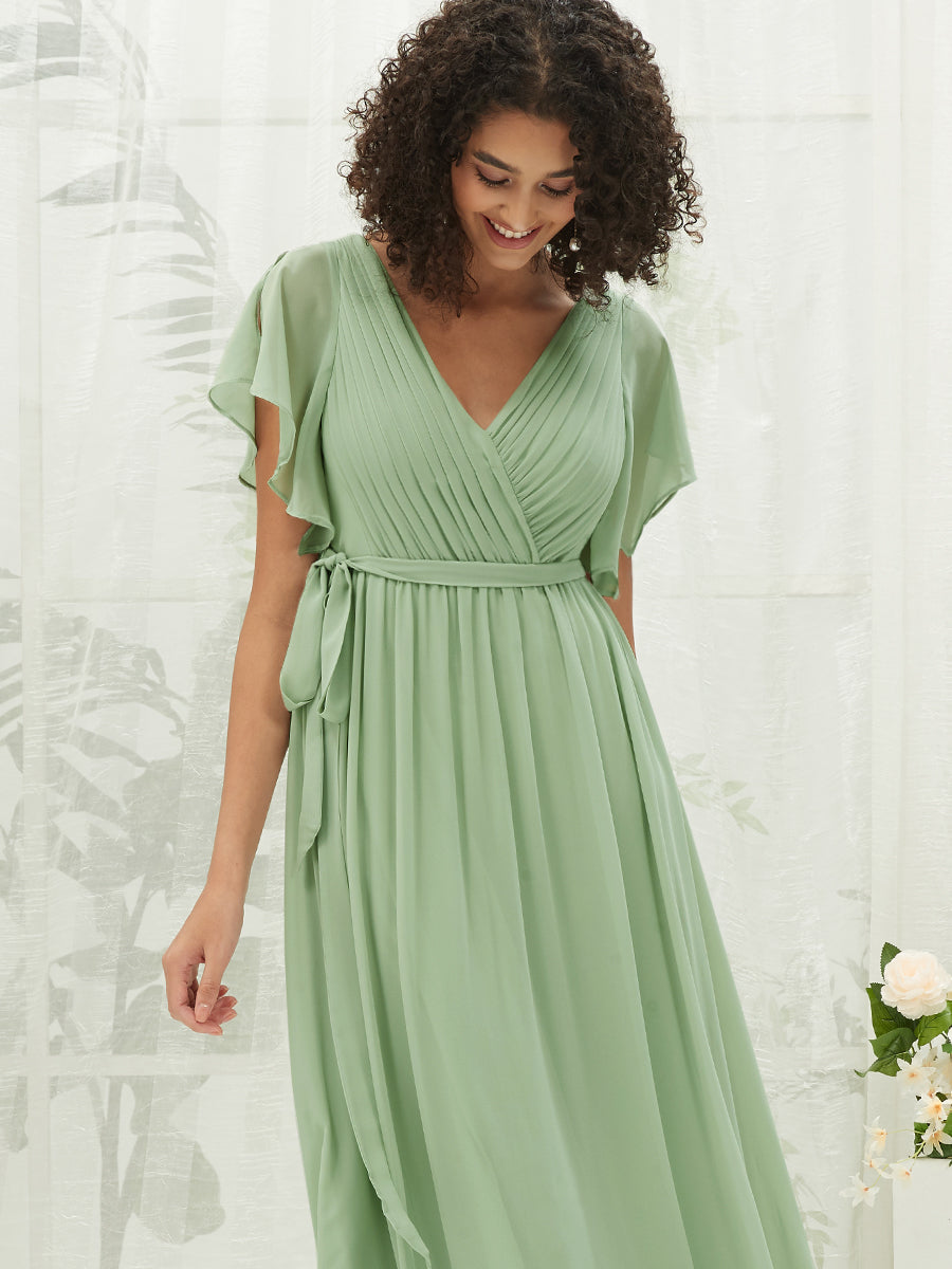 Sage Green Bridesmaid Dress Chiffon