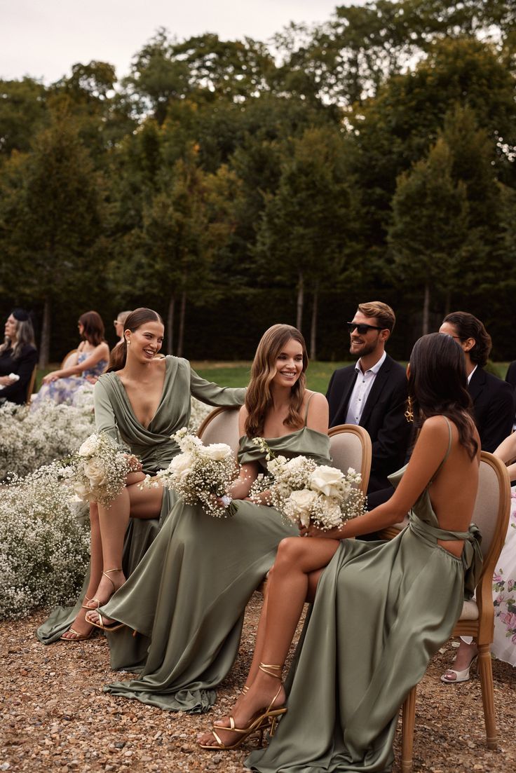 Olive Bridesmaid Dress outdoor ceremonies