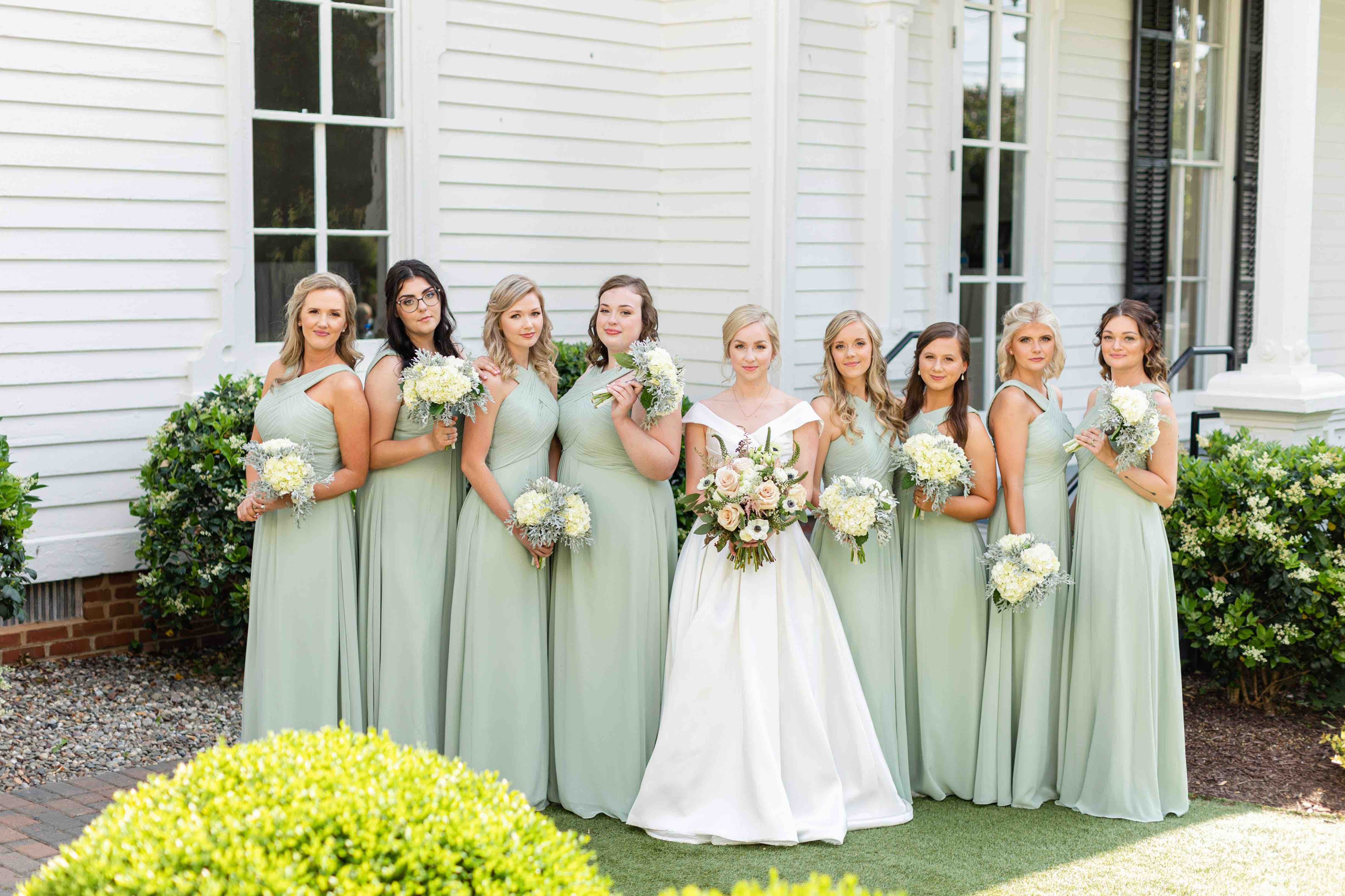 Green bridesmaid dresses are popular for weddings in 2023-Sage Green Bridesmaid Dresses