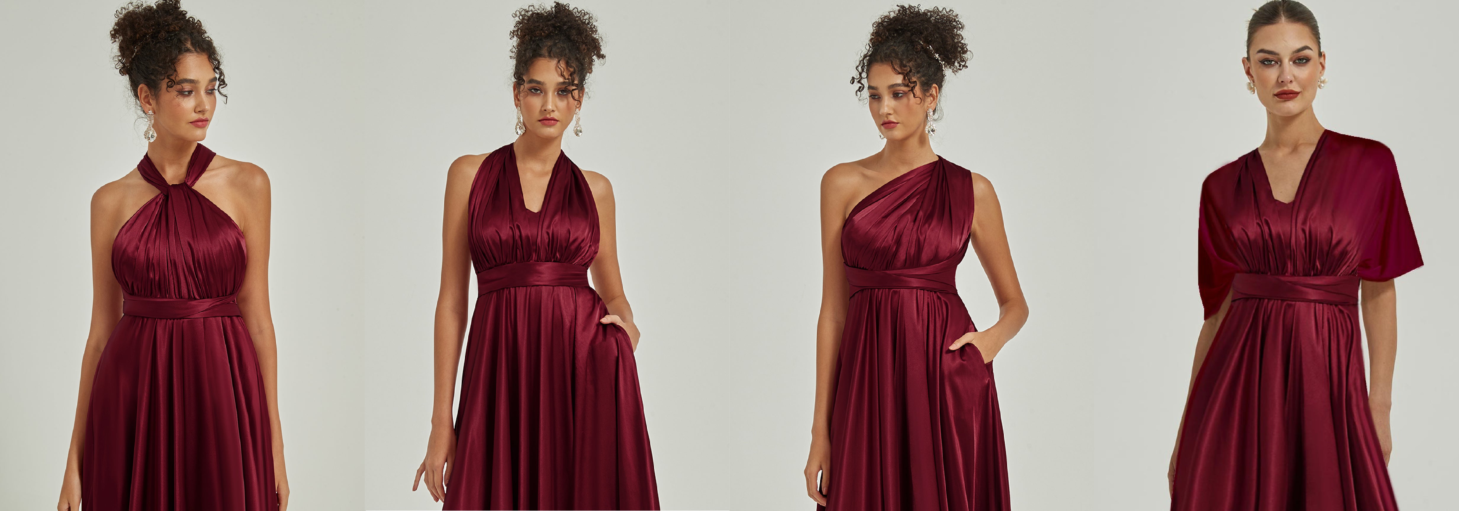 NZ Bridal satin infinity dress style inspiration