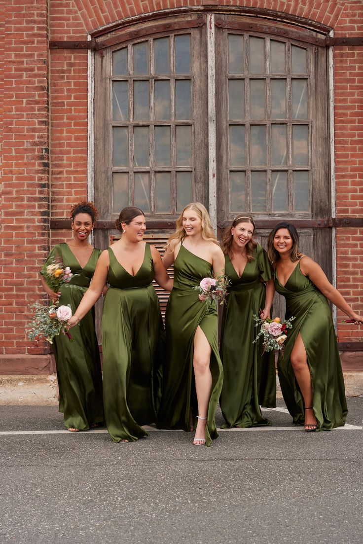 Olive Bridesmaid Dress For Different Skin Tone