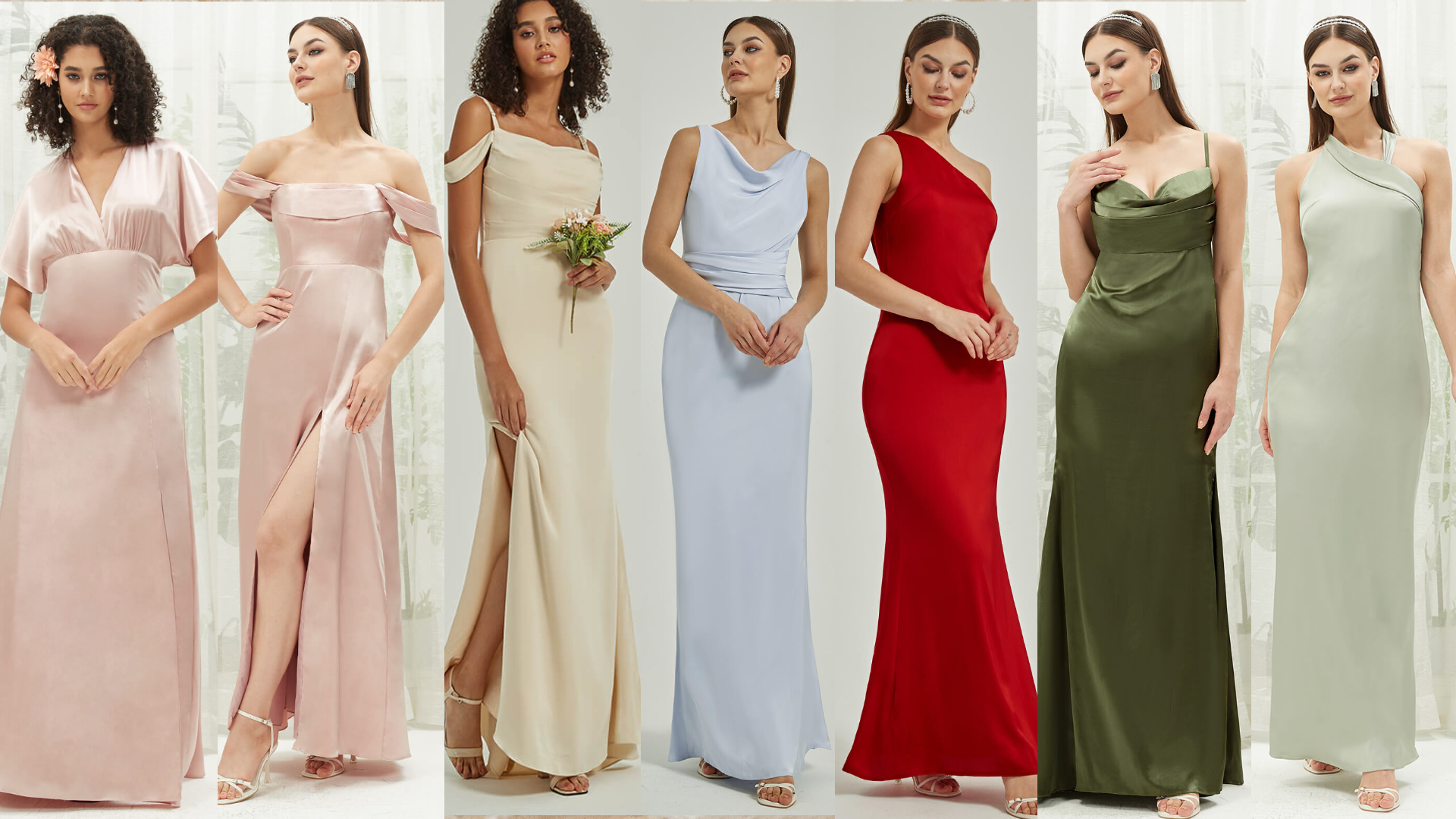 Satin Floor Length Dresses