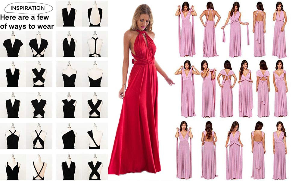 burgundy infinity dress styles