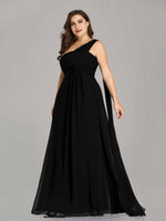 Black One Shoulder Formal Dress-Elisa