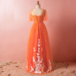 Plus Size Orange Evening Dress NZ Bridal 