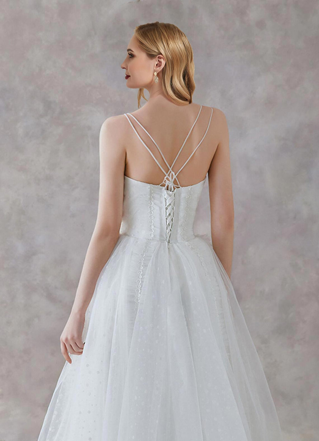 Formal A Line Wedding Dress With Bustier Top Dropped Straps With Bows  Fashion-forward High-end Bridal Gown Simple and Elegant ANGELINA -   Canada