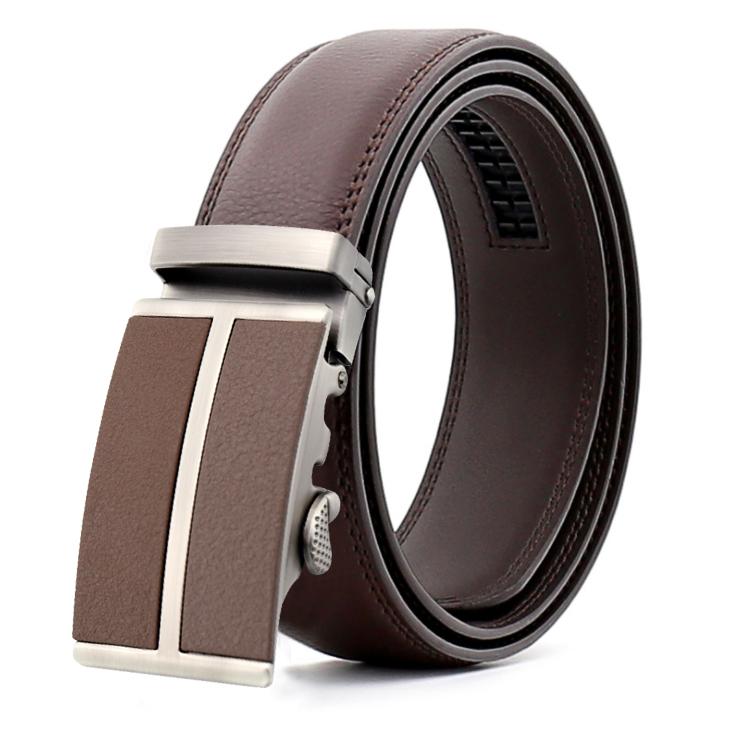 mens brown leather belt silver buckle