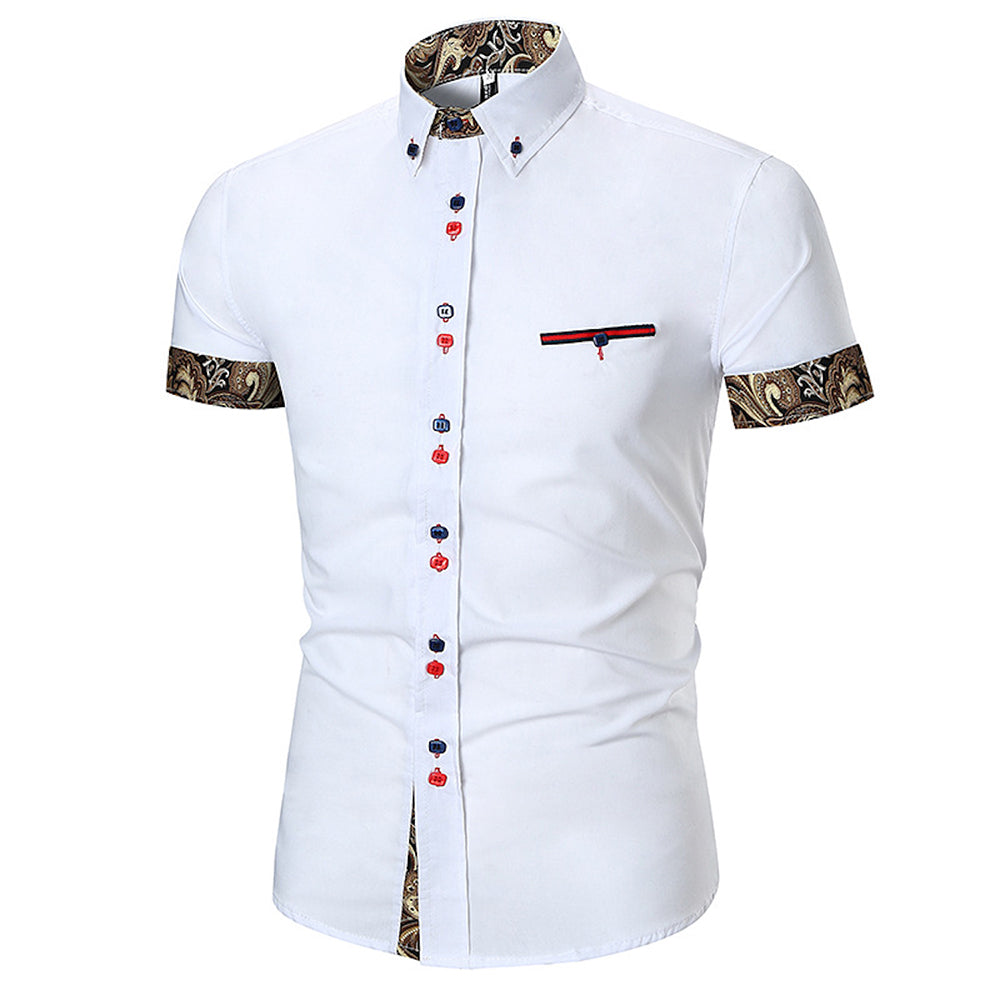 men's short sleeve white dress shirt clothing