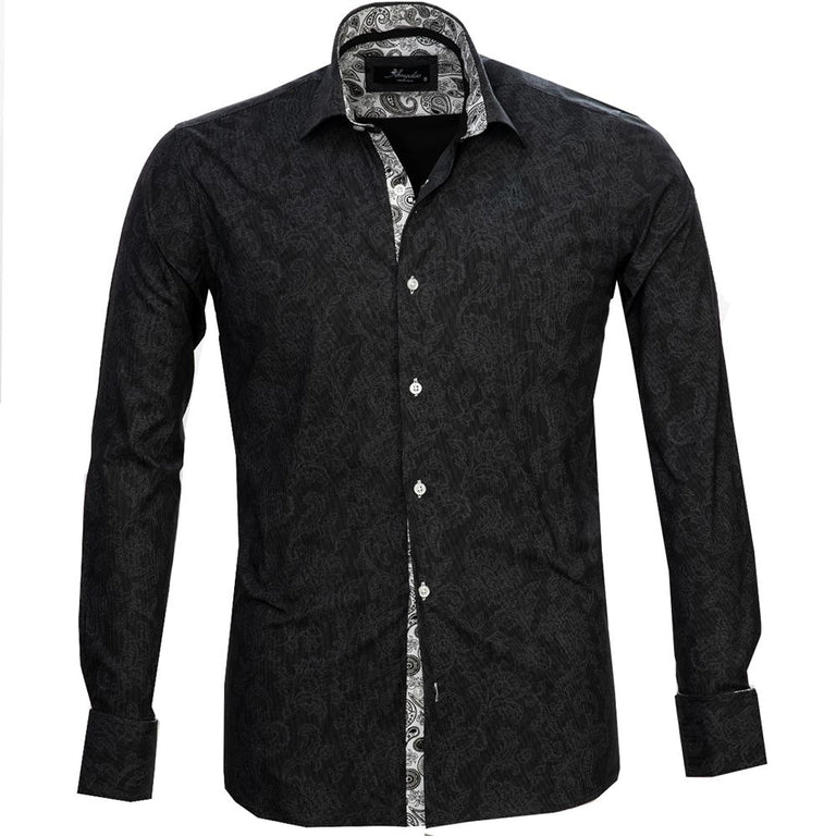 Men's Button Down French Cuff Shirt | Tailor Fit Men's Dress Shirt Cas ...