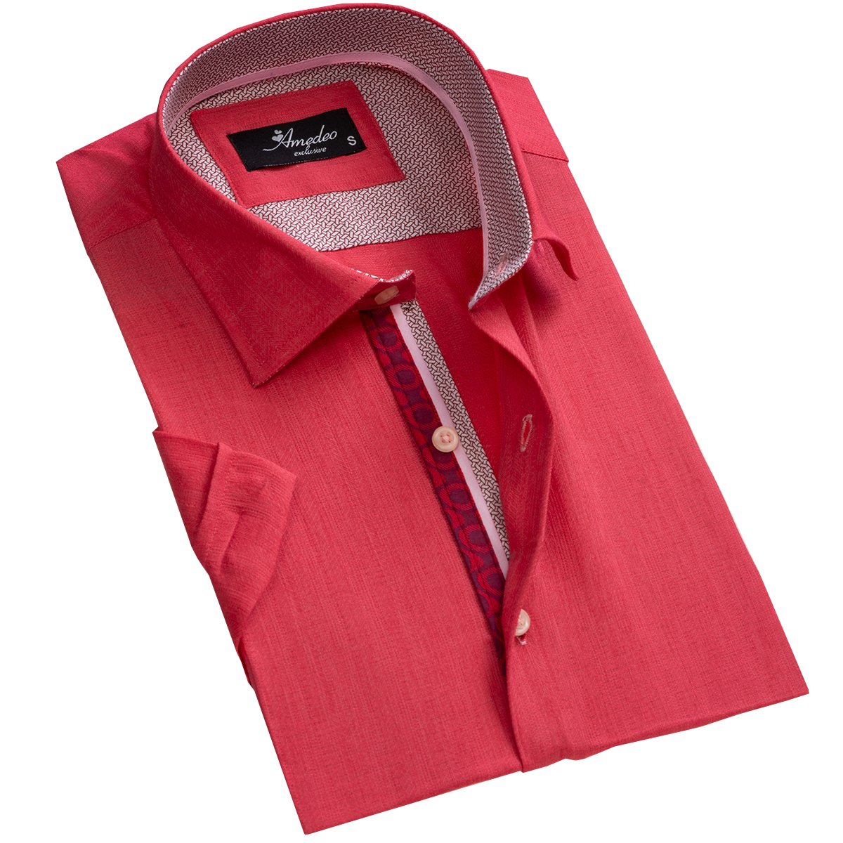 bright red dress shirt