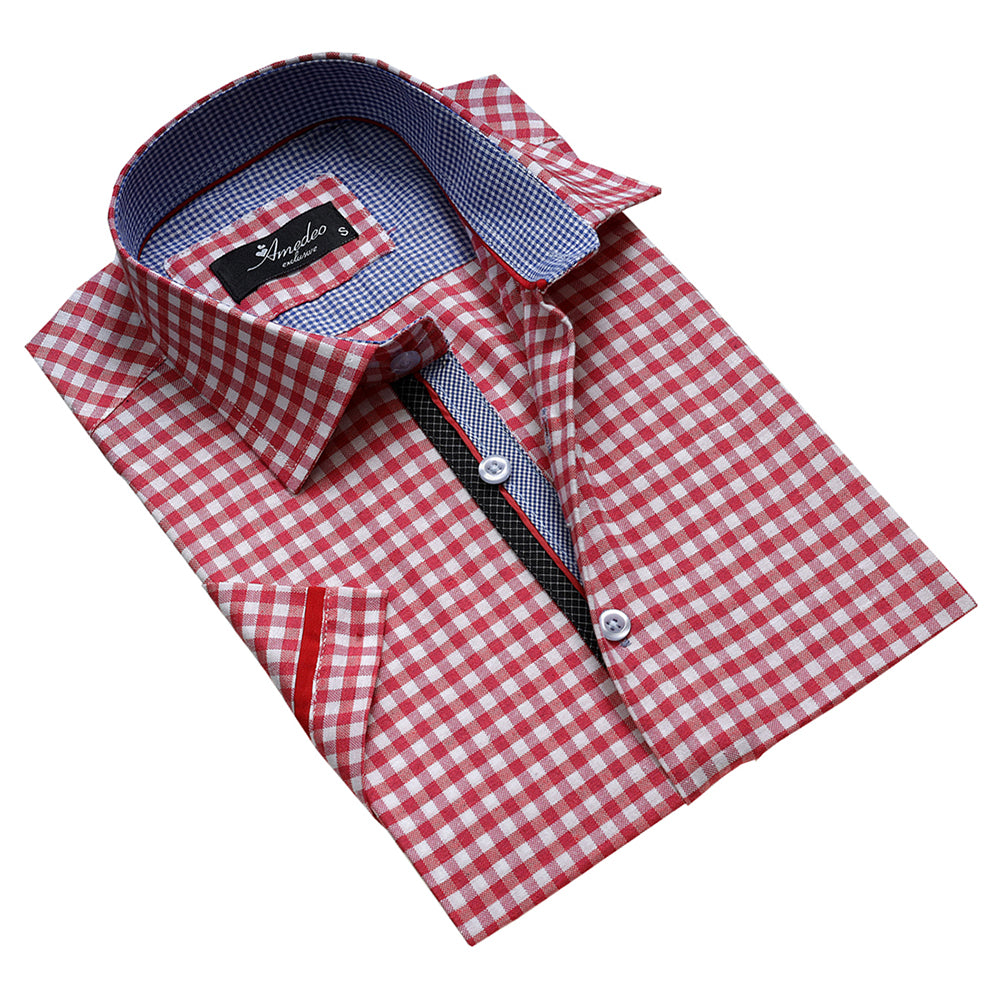 red and white shirt mens