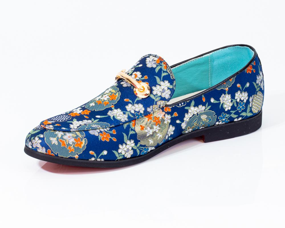 blue designer loafers