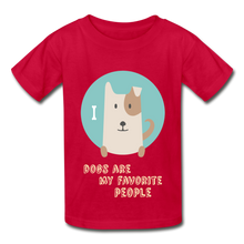Load image into Gallery viewer, Dogs are My Favorite People Hanes Youth Tagless T-Shirt-Hanes Youth Tagless T-Shirt-PureDesignTees