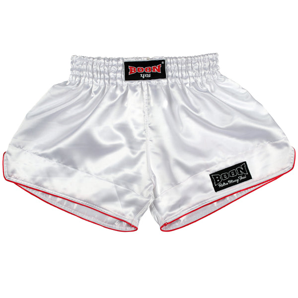 RSW Retro Muay Thai Shorts WHITE – BOON Sport