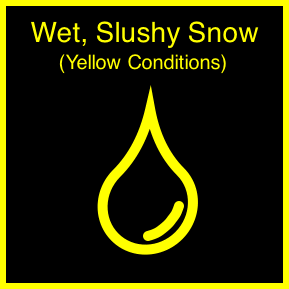 Yellow Conditions - Wet, Slushy Snow (+20C/0C)