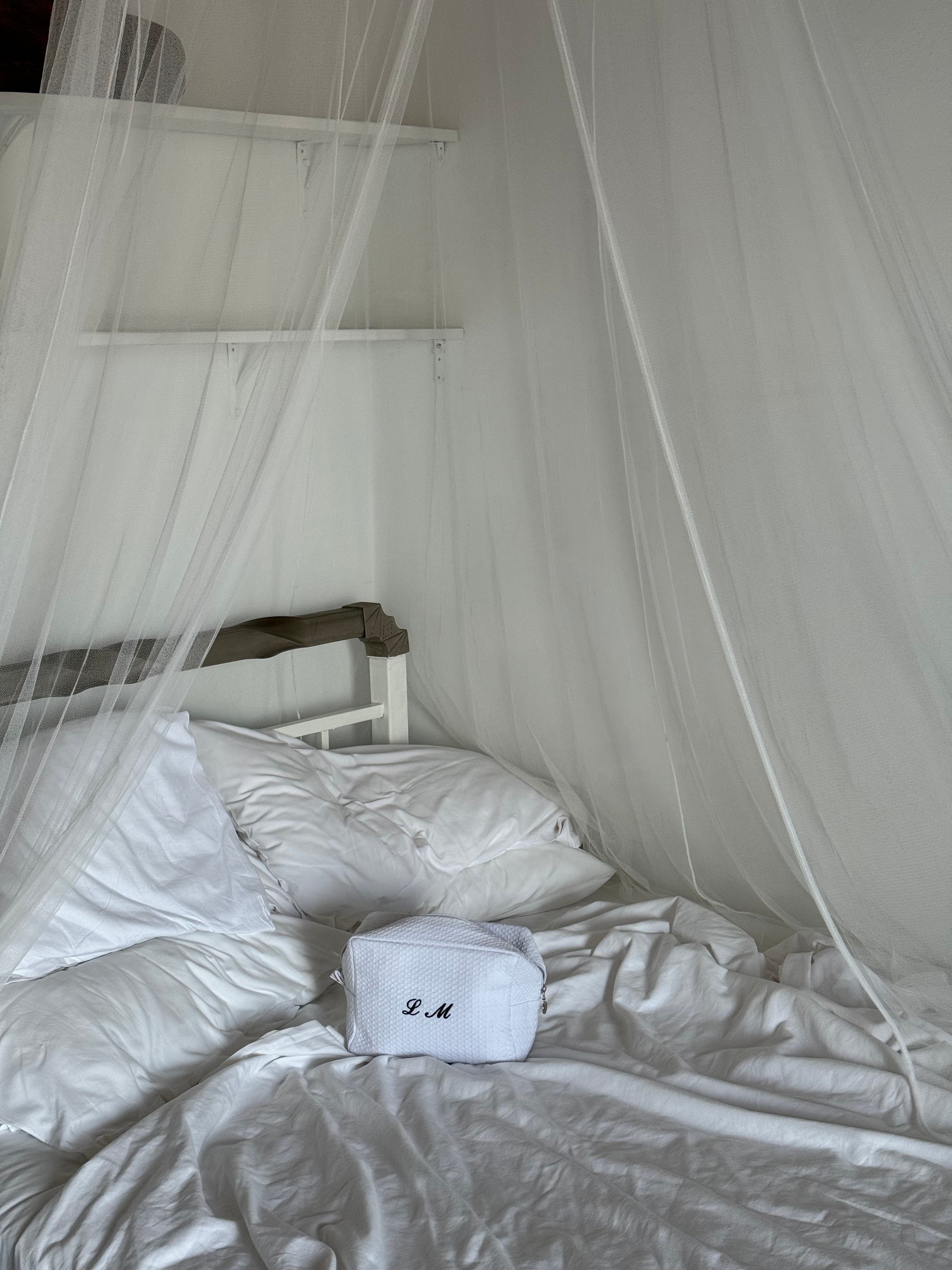 Relaxing in the comfort of the hotel room at a luxury accommodation in Milos, Greece.