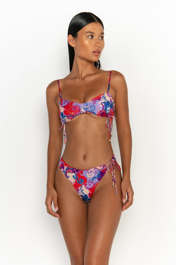 Missguided Fuller Bust bandeau bikini top in floral print