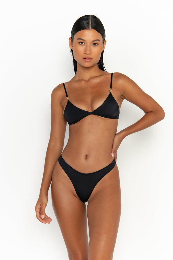 Buy JD Williams Black Hawaiian Print Ruch Detail Bikini Bottom