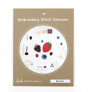 Berries Embroidery Stitch Sampler - Nest - Long And Short Stitch Embroidery