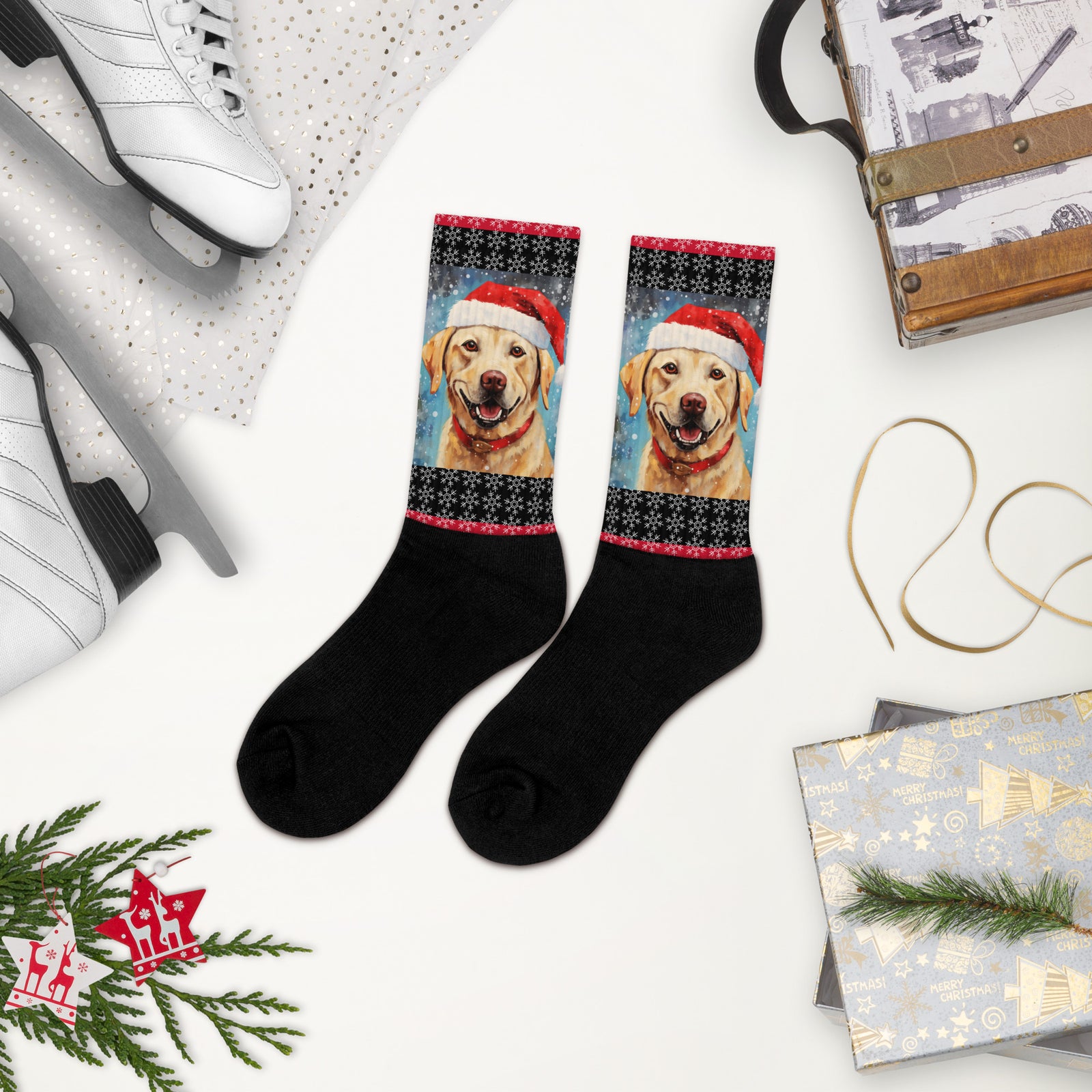 Alaskan Malamute Christmas Pattern Sublimation Socks – Rockin Da Dogs