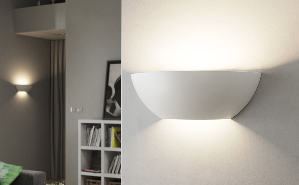 halkin led dimmable plaster wall light