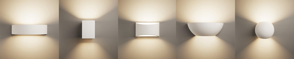 led dimmable plaster wall lights