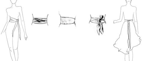 Msichana wrap belt, obi belt, reversible, versatile , waist cincher, corset belt