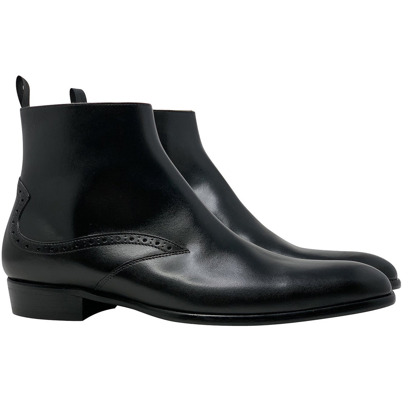 Black Calf Skin Leather Chelsea Boots - The Rico Series – Somiar