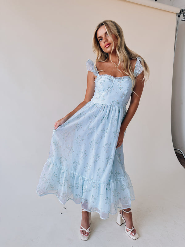 Abigail Floral Midi Dress – Madida Clothing