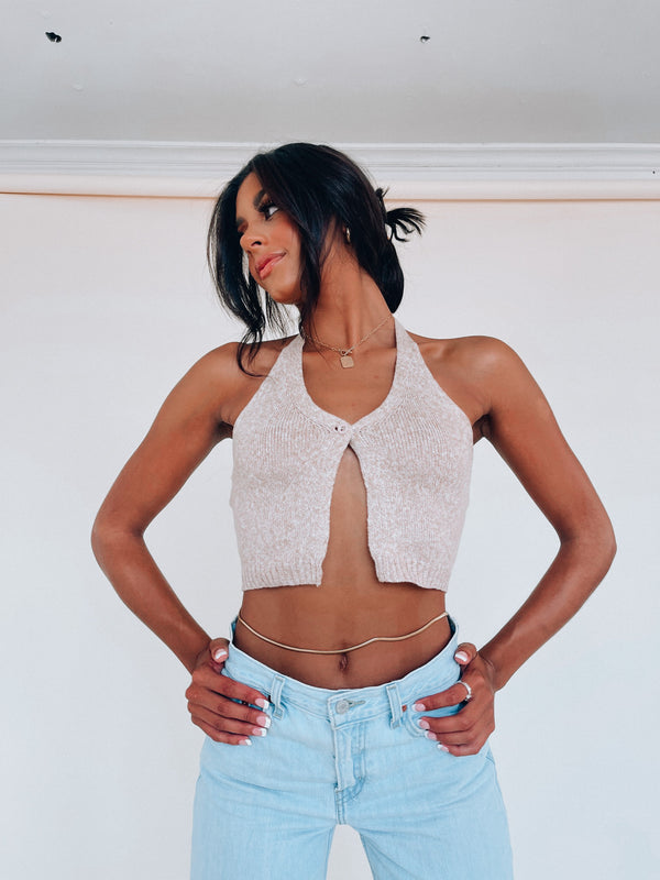 RESTOCKED : Haley Criss Cross Halter – Madida Clothing