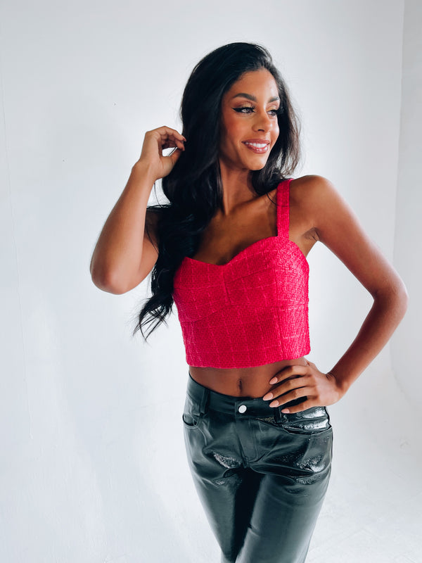 Arianna Pink Leather Bra Top – Madida Clothing