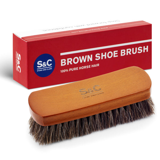 Black Horse Hair Shoe Brush - for Pristine Leather Care