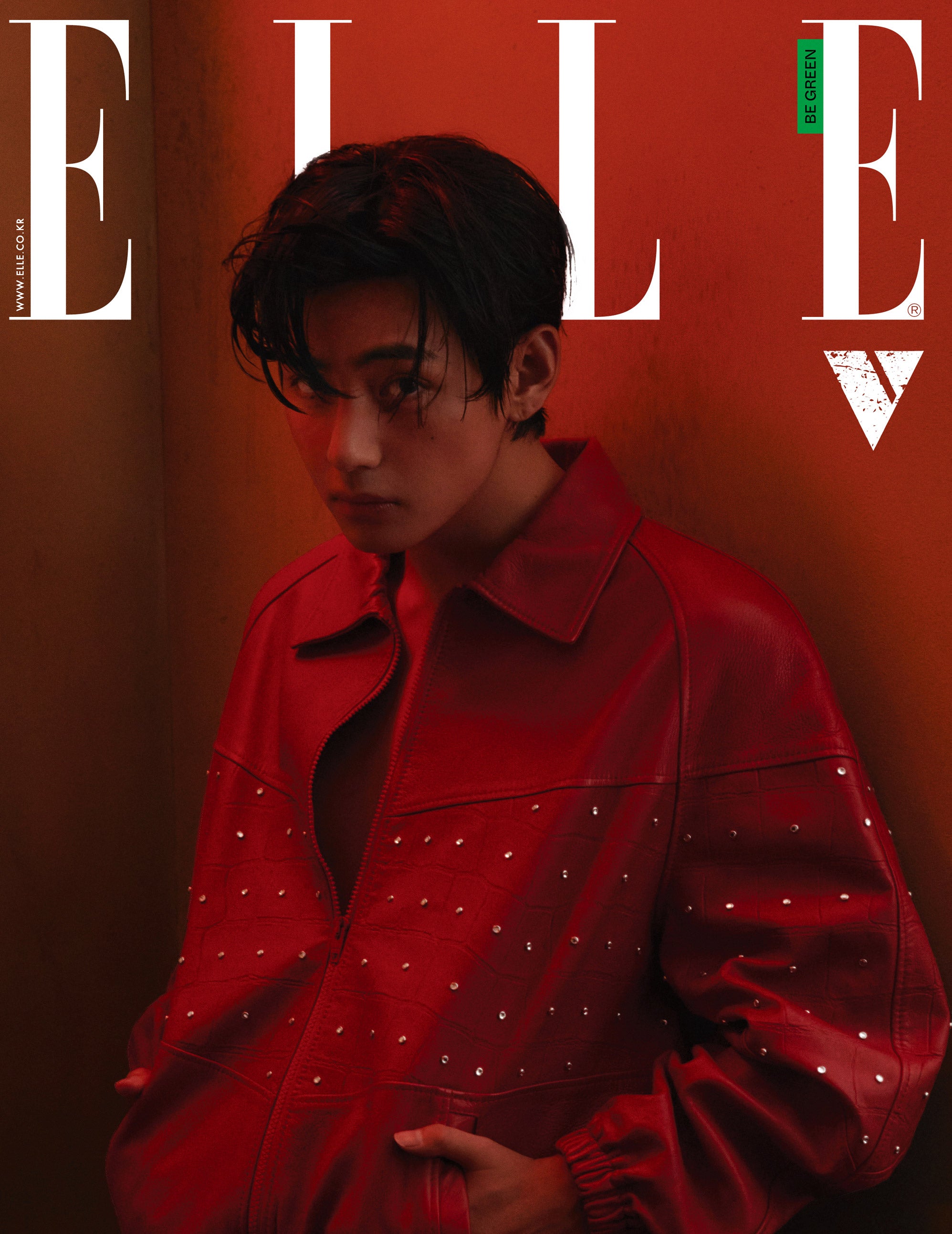 ELLE 'APRIL 2023 - V (BTS)' B COVER DETAIL