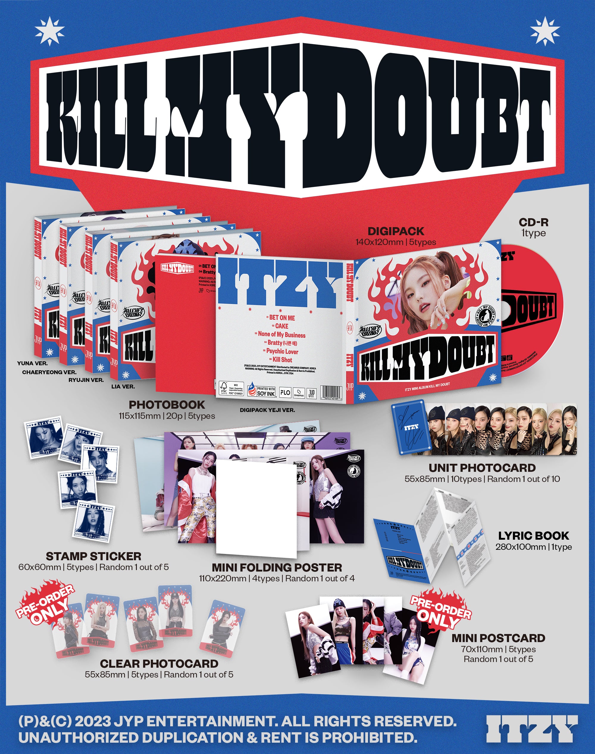 ITZY 7TH MINI ALBUM 'KILL MY DOUBT' (DIGIPACK) DETAIL