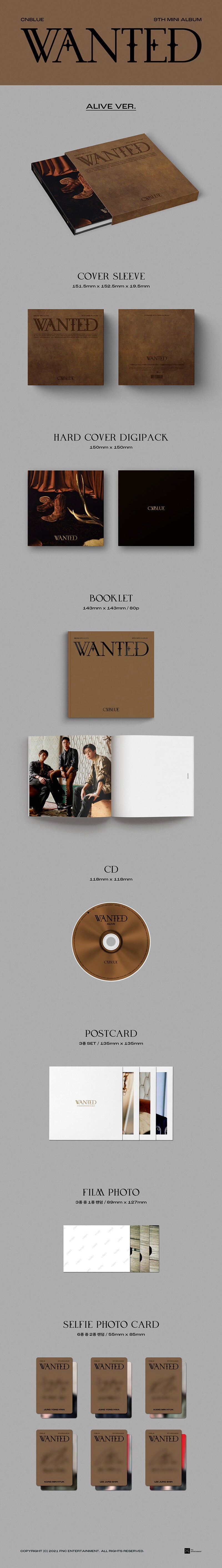 CNBLUE 9TH MINI ALBUM 'WANTED' alive detail