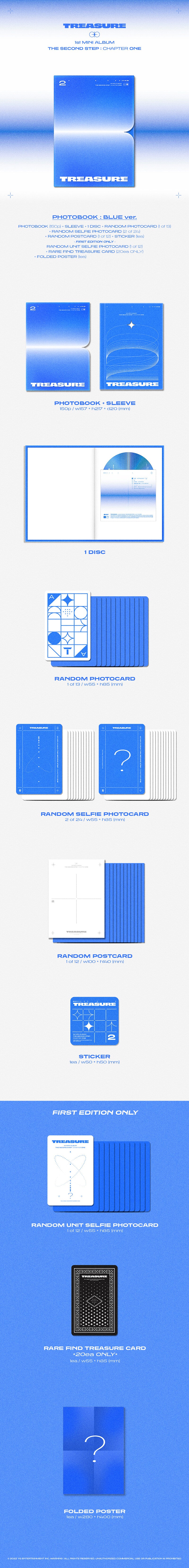 TREASURE 1ST MINI ALBUM 'THE SECOND STEP : CHAPTER ONE' (PHOTO BOOK) blue version detail