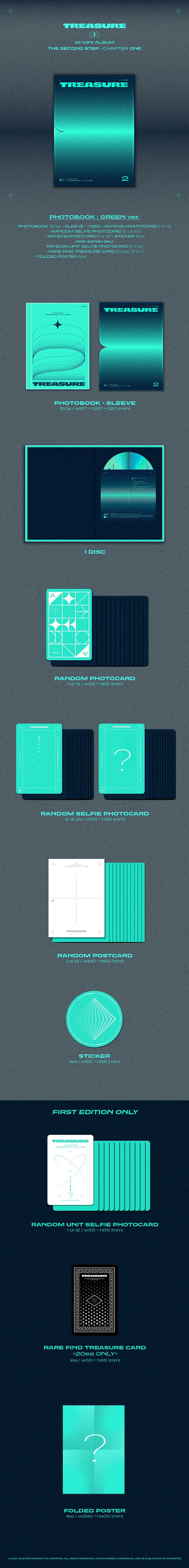 TREASURE 1ST MINI ALBUM 'THE SECOND STEP : CHAPTER ONE' (PHOTO BOOK) Green version detail