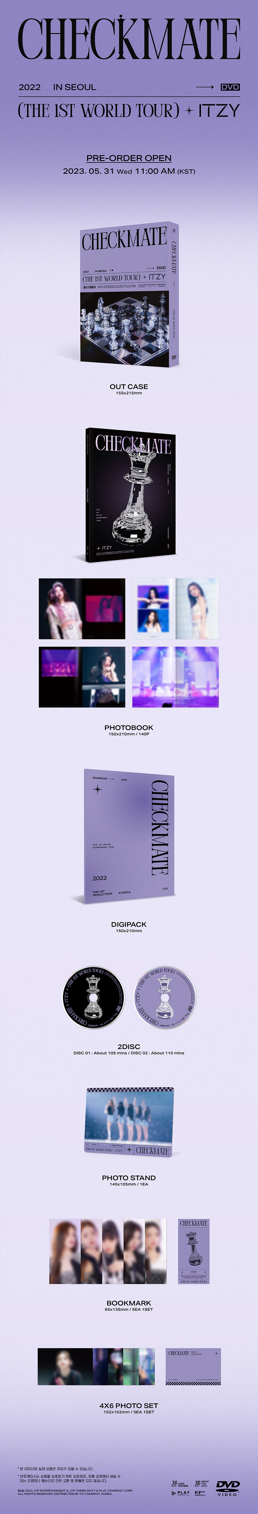 ITZY 2022 THE 1ST WORLD TOUR IN SEOUL 'CHECKMATE' (DVD) DETAIL