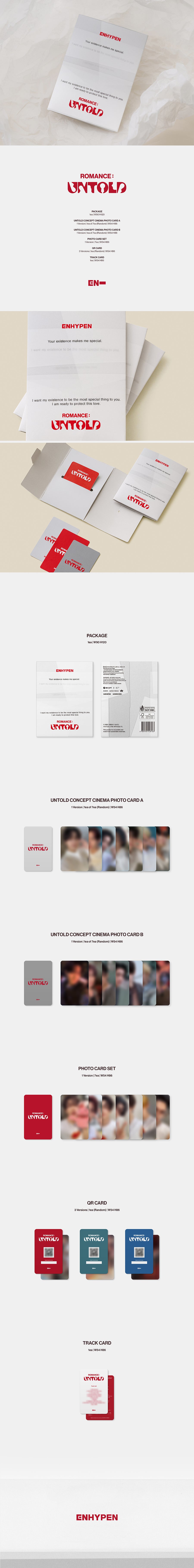 ENHYPEN 2ND ALBUM 'ROMANCE : UNTOLD' (WEVERSE) DETAIL